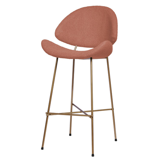 Bar stool Cheri Bar Boucle Copper High - Brick Red