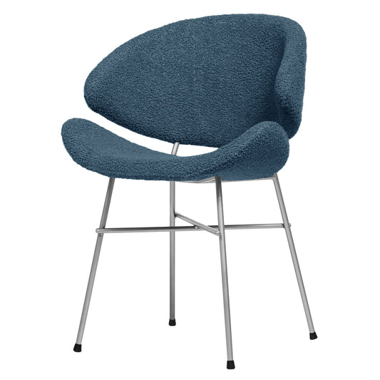 Chair Cheri Boucle Chrome - Dark Blue