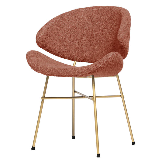 Chair Cheri Boucle Gold - Brick Red