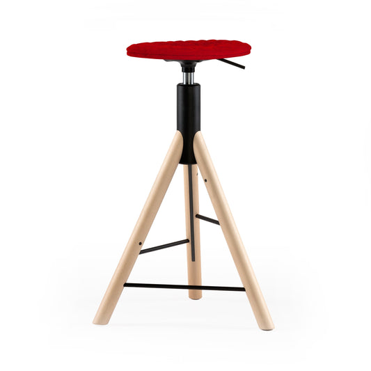 Bar stool Mannequin Bar 01 natural - Red