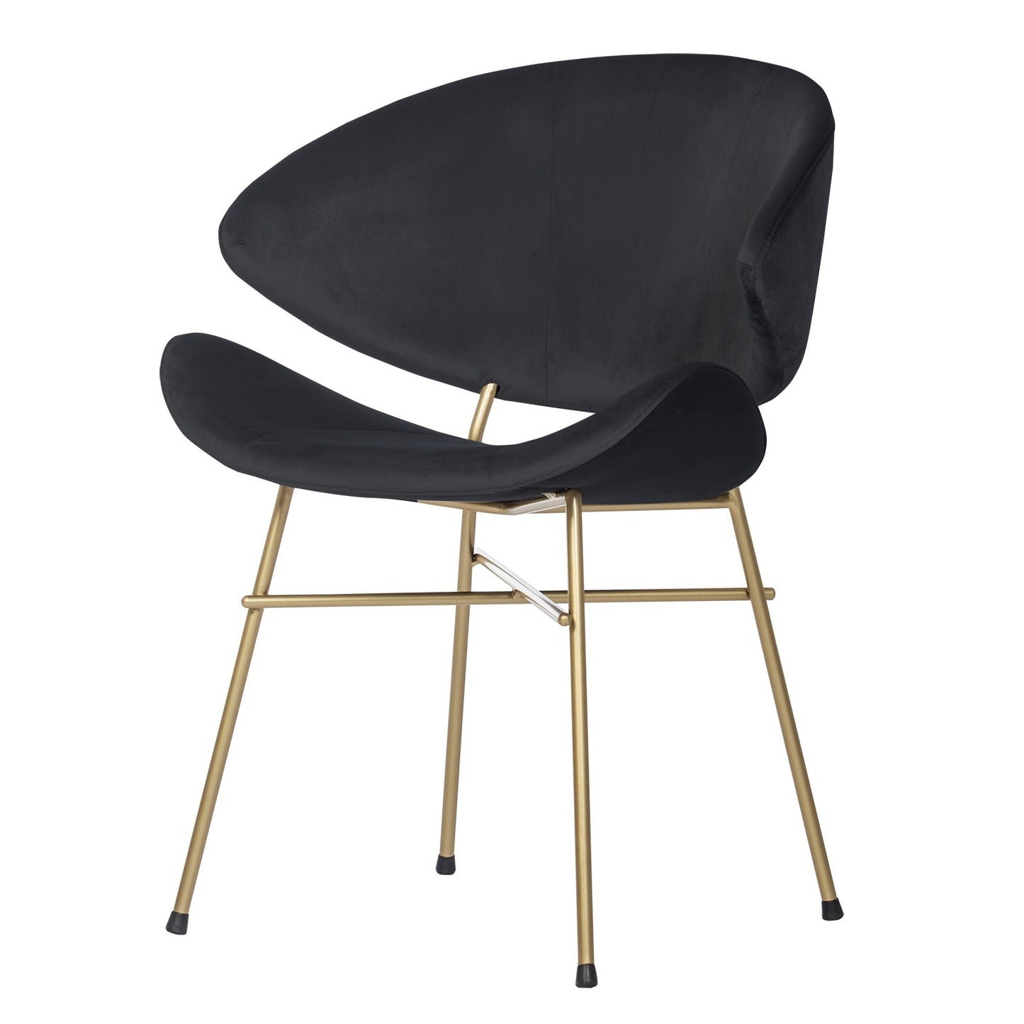 Chair Cheri Velours Gold - Black