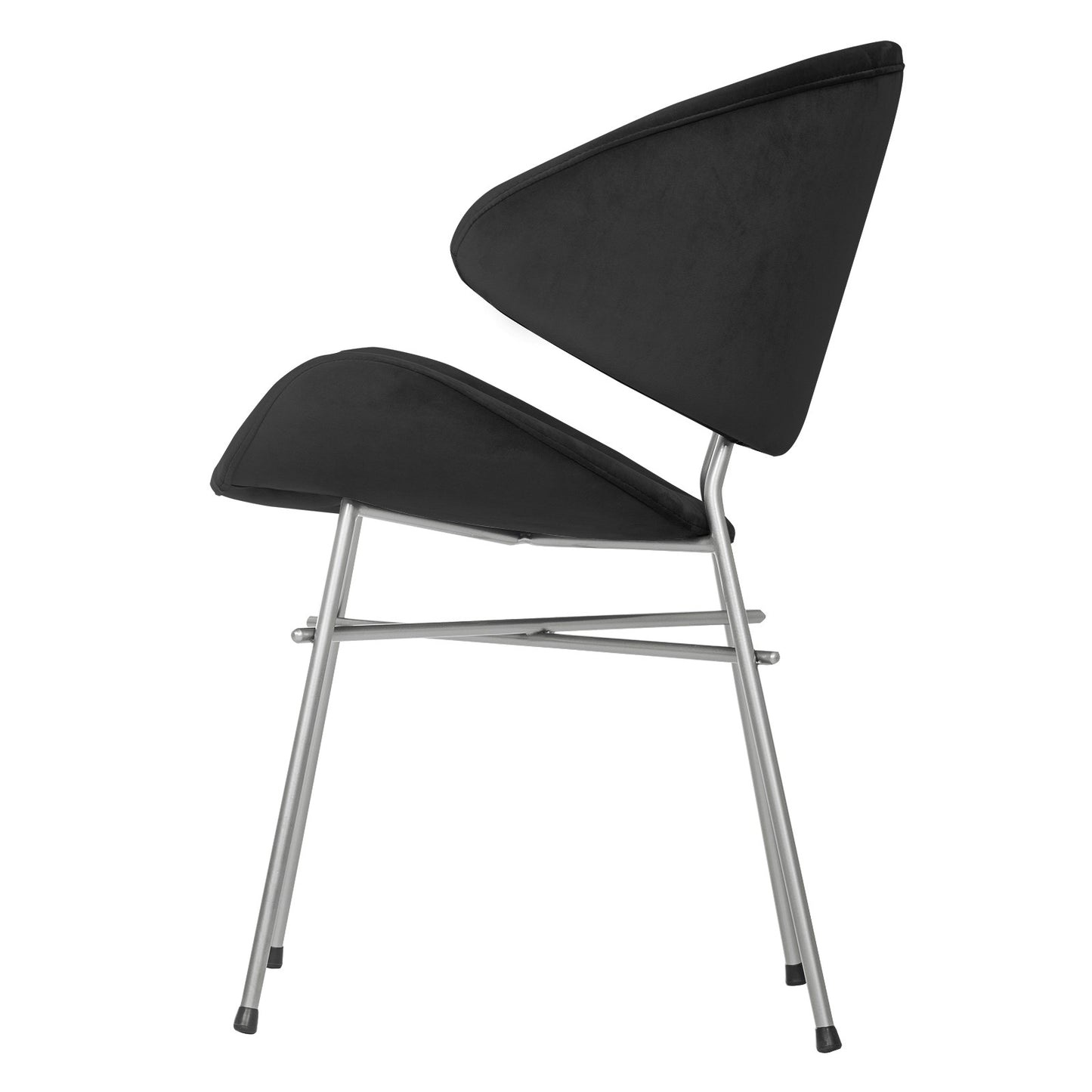Chair Cheri Velours Chrome - Black