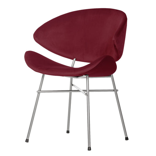 Chair Cheri Velours Chrome - Red