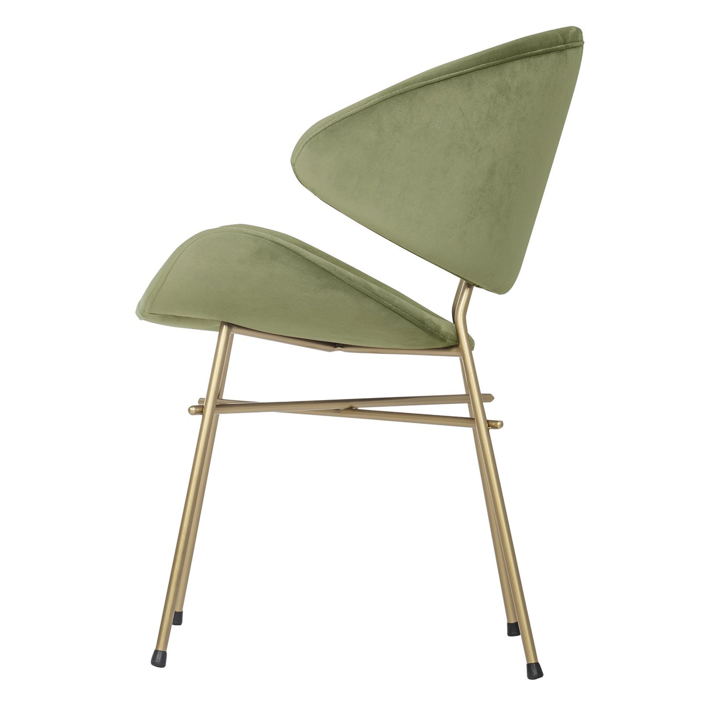 Chair Cheri Velours Gold - Light Green