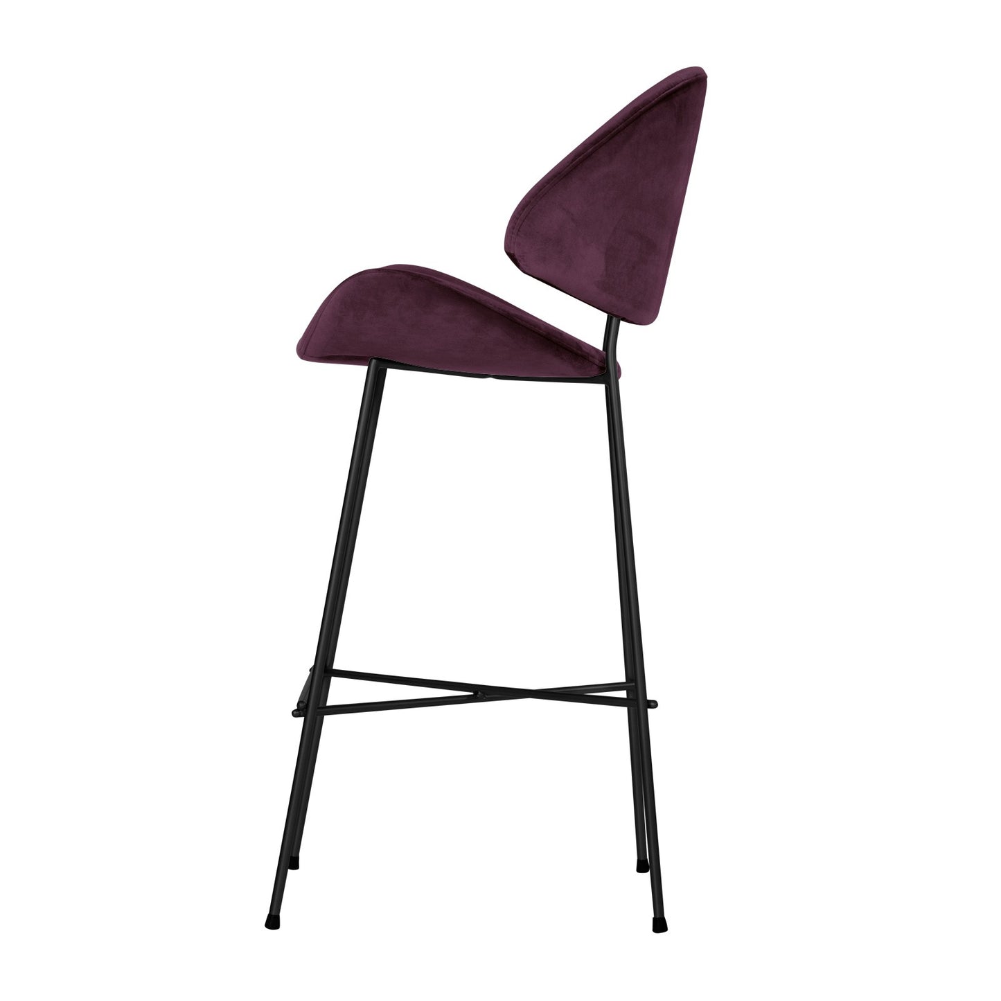 Bar stool Cheri Bar Velours High - Purple