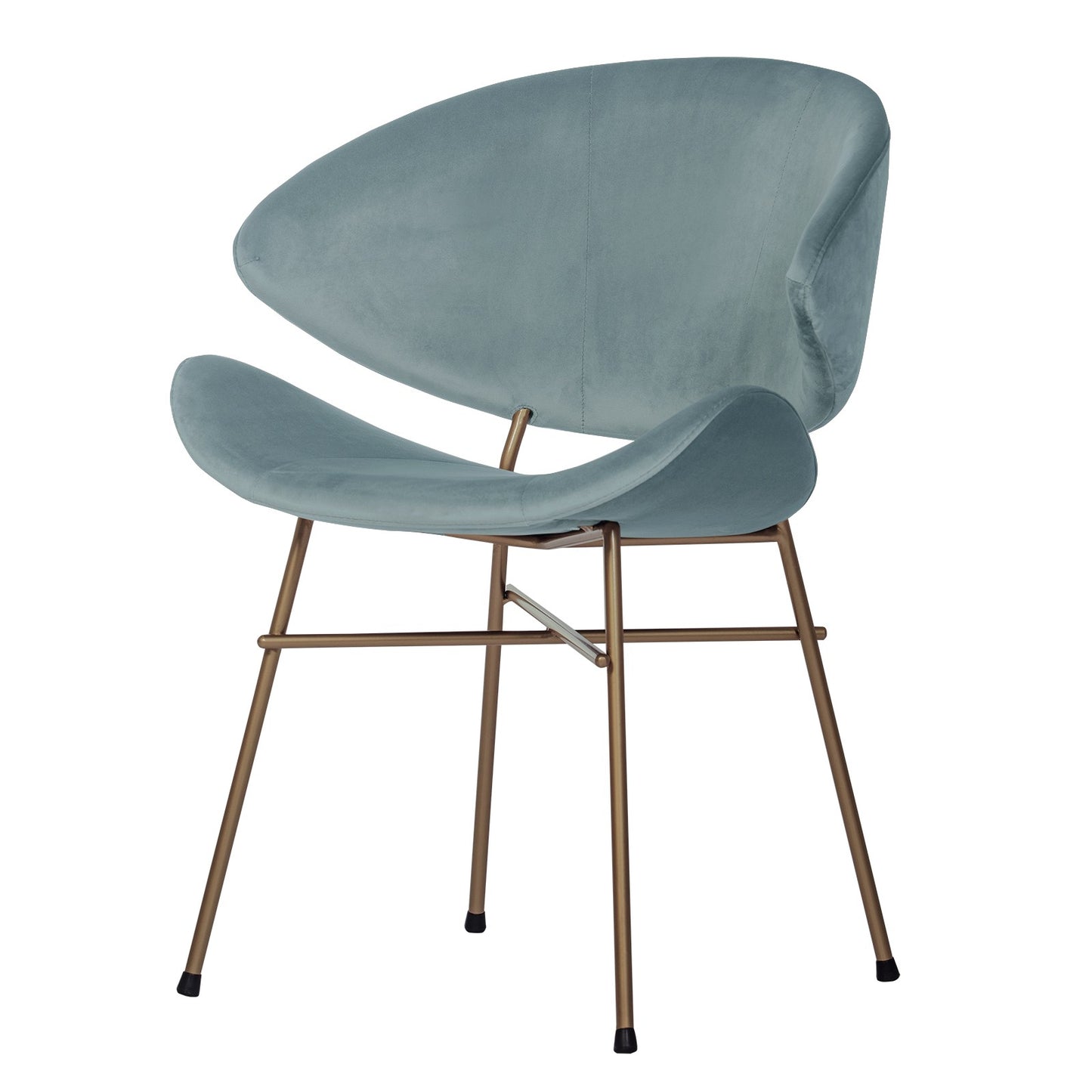 Chair Cheri Velours Copper - Light Blue