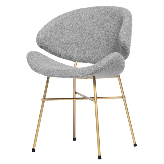 Chair Cheri Boucle Gold - Light Grey