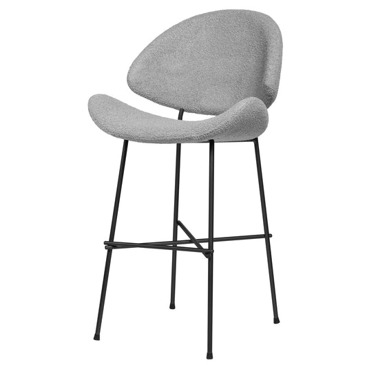 Bar stool Cheri Bar Boucle Low - Light Grey